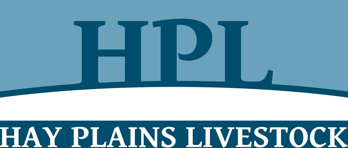 hay plains livestock logo white